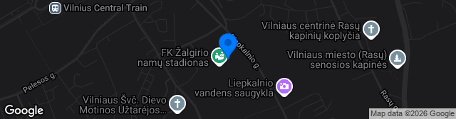 Map showing Vilniaus LFF stadionas