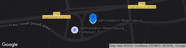 Map showing Jahnstadion Regensburg
