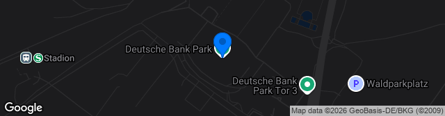 Map showing Deutsche Bank Park