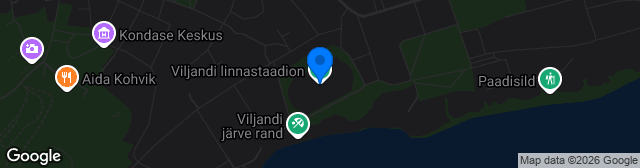 Map showing Viljandi linnastaadion kunstmuru