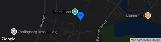 Map showing Vordingborg Stadion