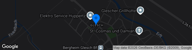 Map showing Kunstrasenplatz Glesch