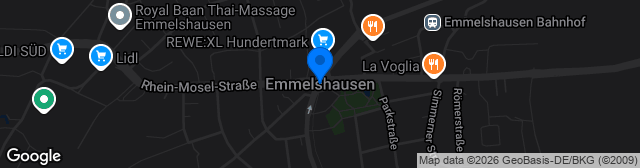 Map showing Emmelshausen Kunstrasen