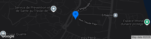 Map showing Stade d'Erbajolo