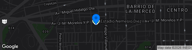 Map showing Estadio Nemesio Díez