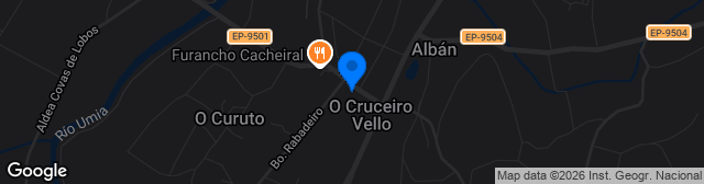 Map showing Campo de Futbol de A Senra