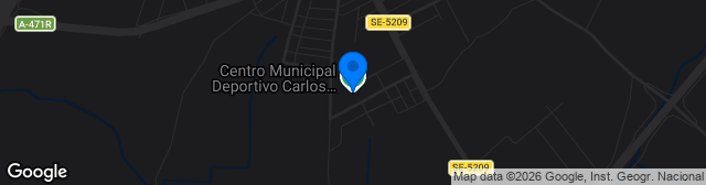 Map showing Estadio Municipal Carlos Marchena