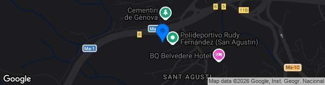 Map showing Camp de Futbol Génova