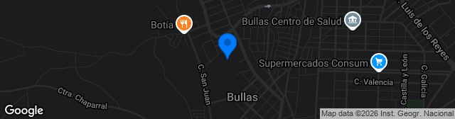 Map showing Estadio Nicolás de las Peñas