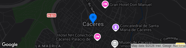 Map showing Estadio Eras de las Matas