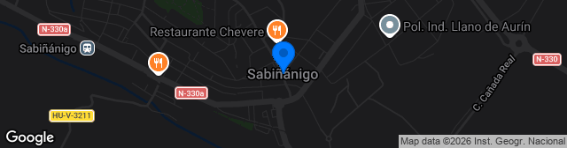 Map showing Estadio Joaquín Ascaso