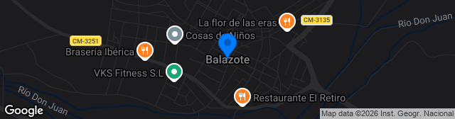 Map showing Estadio Municipal de Balazote