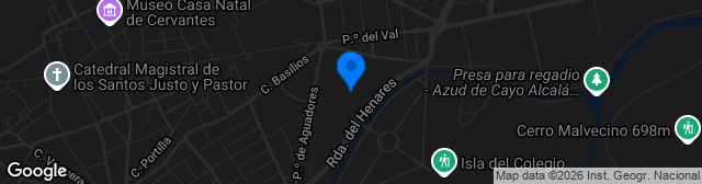 Map showing Campo de Fútbol Recinto Ferial
