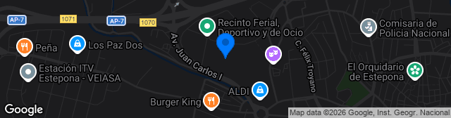 Map showing Estadio Municipal Francisco Muñoz Pérez