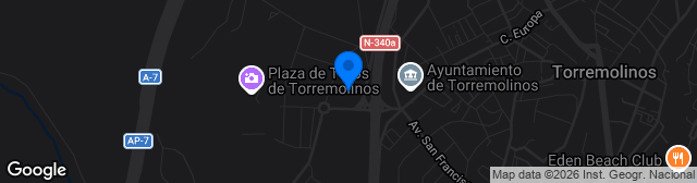 Map showing Campo Municipal El Pozuelo