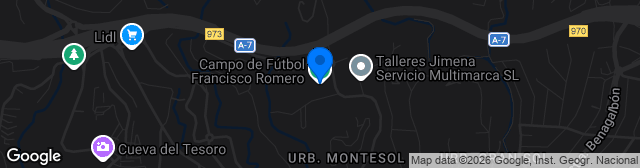Map showing Estadio Francisco Romero