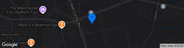 Map showing Academy Stadium