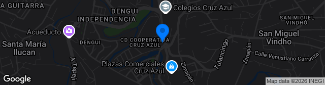 Map showing Estadio 10 de Diciembre