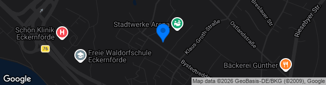 Map showing Stadtwerke Arena