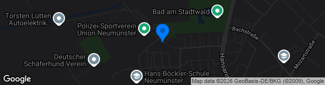 Map showing Sportanlage Stettiner Straße