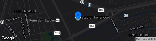 Map showing Stadion Feijenoord