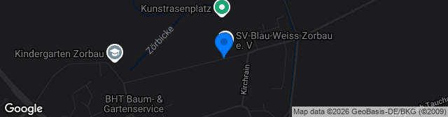 Map showing Sportplatz Zorbau