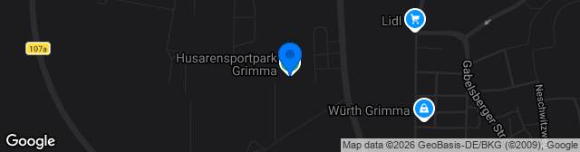 Map showing Husarensportpark Grimma Hauptplatz