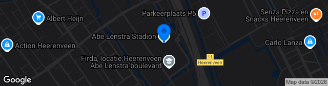 Map showing Abe Lenstra Stadion