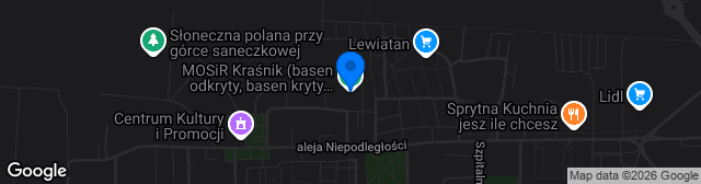 Map showing Stadion MOSiR