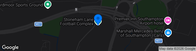 Map showing Stoneham Lane Football Complex