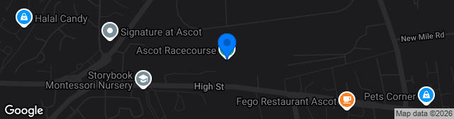 Map showing Ascot Racecourse