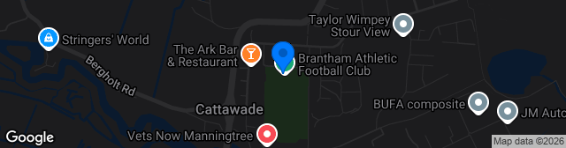 Map showing Brantham Leisure Centre