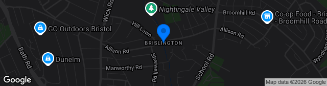Map showing Brislington Stadium