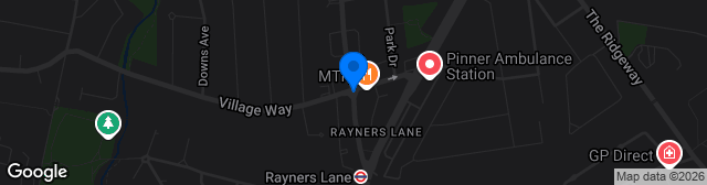 Map showing Rayners Lane
