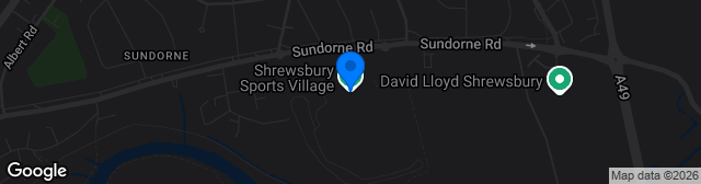 Map showing Shrewsbury Sports Village
