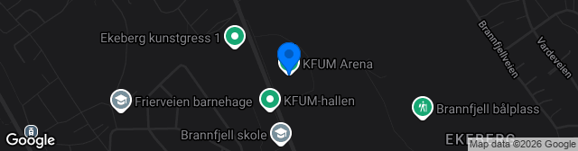 Map showing KFUM Arena