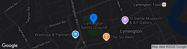 Map showing Lymington Sports Ground