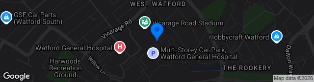 Map showing The Boundary Stadium