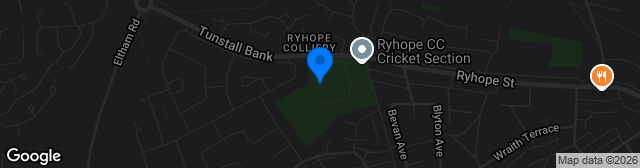 Map showing Ryhope Recreation Park