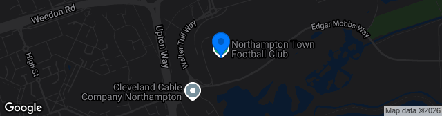 Map showing Sixfields Stadium