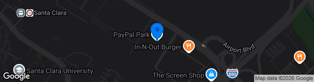 Map showing PayPal Park