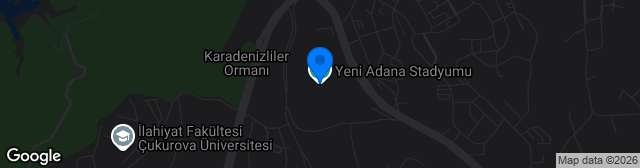 Map showing Yeni Adana Stadyumu