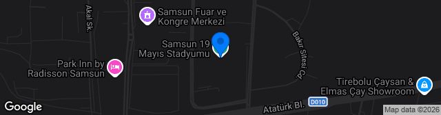 Map showing Samsun Yeni 19 Mayıs Stadyumu