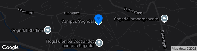 Map showing Fosshaugane Campus