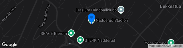 Map showing Nadderud Stadion