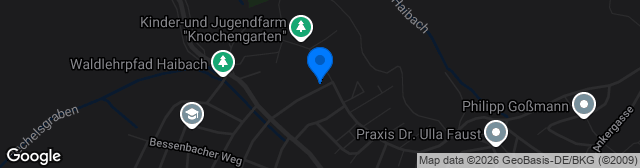 Map showing Sportplatz am Hohen Kreuz