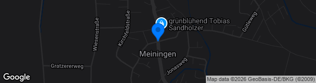 Map showing Sportplatz Meiningen