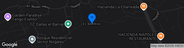 Map showing Cancha El Barrial