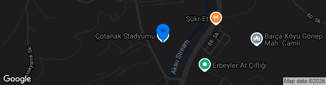 Map showing Çotanak Stadyumu