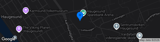 Map showing Haugesund Sparebank Arena